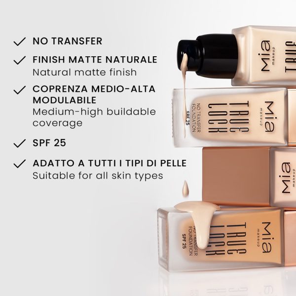 MIA MAKE UP - TRUE LOCK  LONG LASTING NO TRANSFER FOUNDATION SPF25 - Image 3